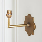 Rivet Angleo Antique Brass Wall Light with Artisan Sand Casting
