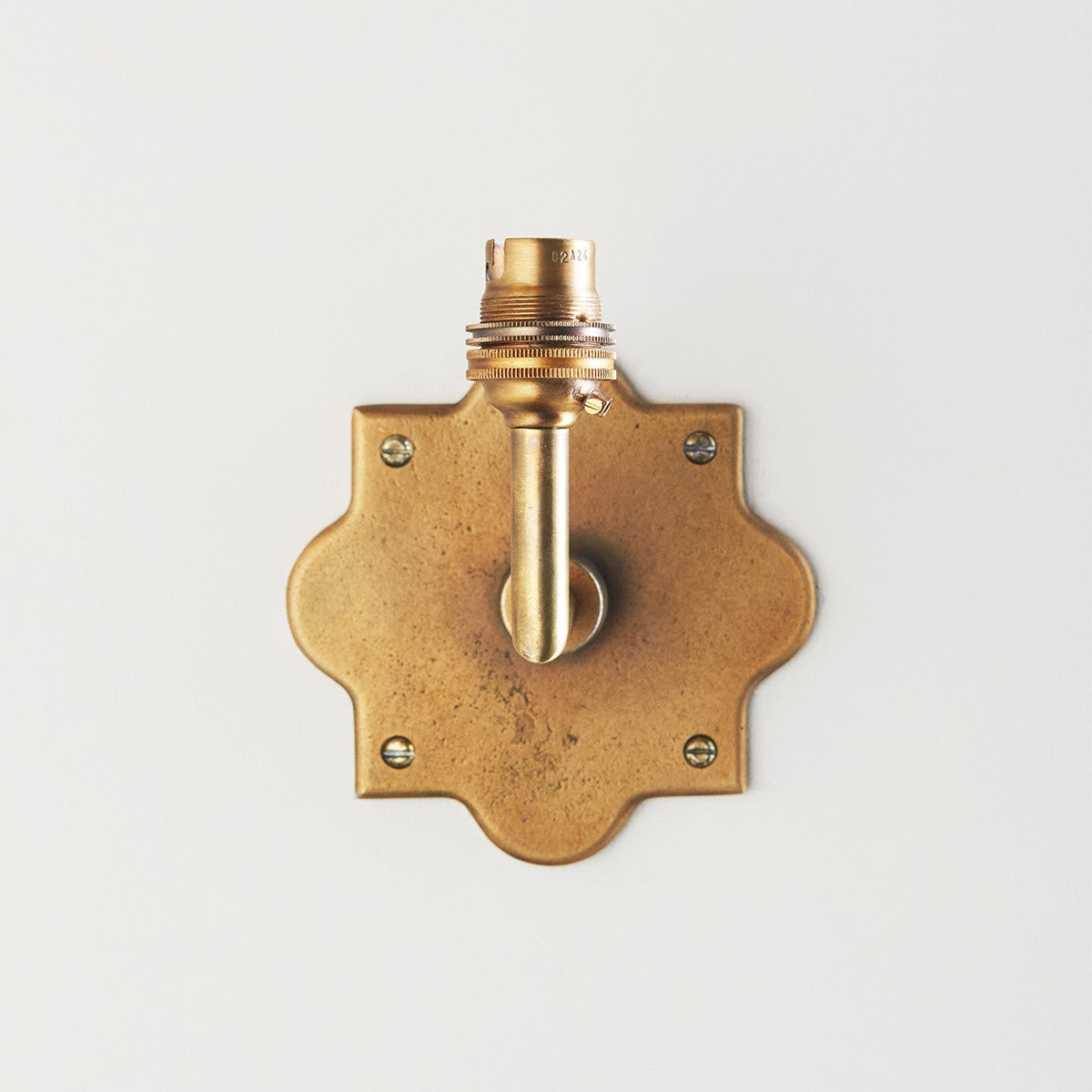 Rivet Angleo Antique Brass Wall Light with Artisan Sand Casting