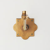 Rivet Angleo Antique Brass Wall Light with Artisan Sand Casting