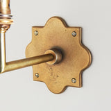 Rivet Angleo Antique Brass Wall Light with Artisan Sand Casting