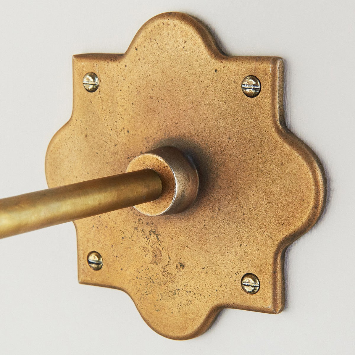 Rivet Angleo Antique Brass Wall Light with Artisan Sand Casting
