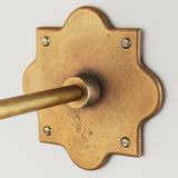 Rivet Angleo Antique Brass Wall Light with Artisan Sand Casting