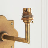 Rivet Angleo Antique Brass Wall Light with Artisan Sand Casting