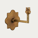 Rivet Angleo Antique Brass Wall Light with Artisan Sand Casting