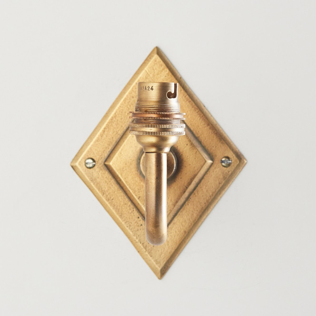 Diamonte Curva Brass Wall Light Fitting with Artisan Sand Casting