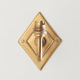 Diamonte Curva Brass Wall Light Fitting with Artisan Sand Casting