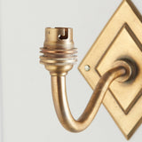 Diamonte Curva Brass Wall Light Fitting with Artisan Sand Casting