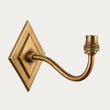 Diamonte Curva Brass Wall Light Fitting with Artisan Sand Casting