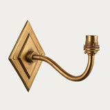 Diamonte Curva Brass Wall Light Fitting with Artisan Sand Casting