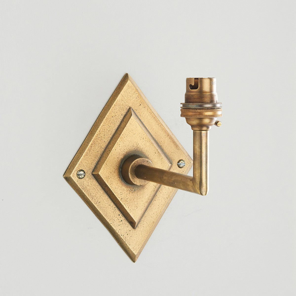 Diamonte Angleo Rustic Wall Light Fitting in Antique Brass with Artisan Sand Casting