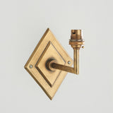 Diamonte Angleo Rustic Wall Light Fitting in Antique Brass with Artisan Sand Casting