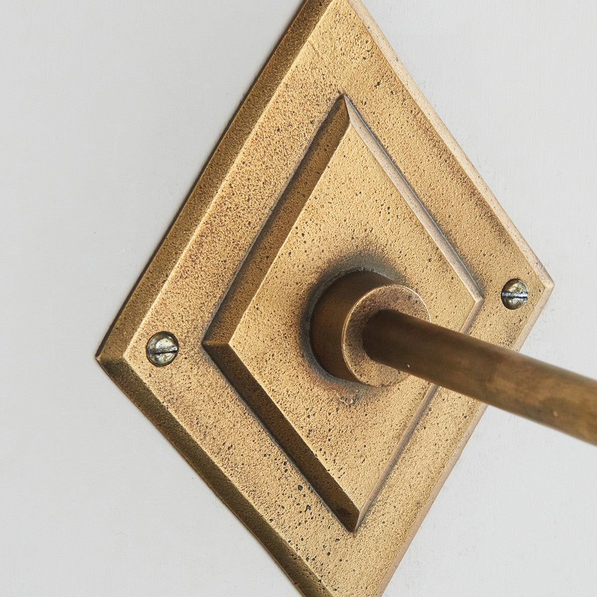 Diamonte Angleo Rustic Wall Light Fitting in Antique Brass with Artisan Sand Casting