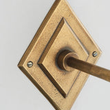 Diamonte Angleo Rustic Wall Light Fitting in Antique Brass with Artisan Sand Casting