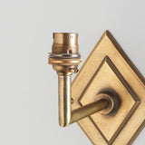 Diamonte Angleo Rustic Wall Light Fitting in Antique Brass with Artisan Sand Casting
