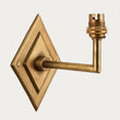 Diamonte Angleo Rustic Wall Light Fitting in Antique Brass with Artisan Sand Casting