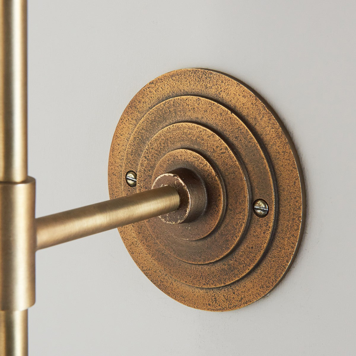 Radial Alto Vintage Wall Light in Antique Brass and Artisan Sand Casting
