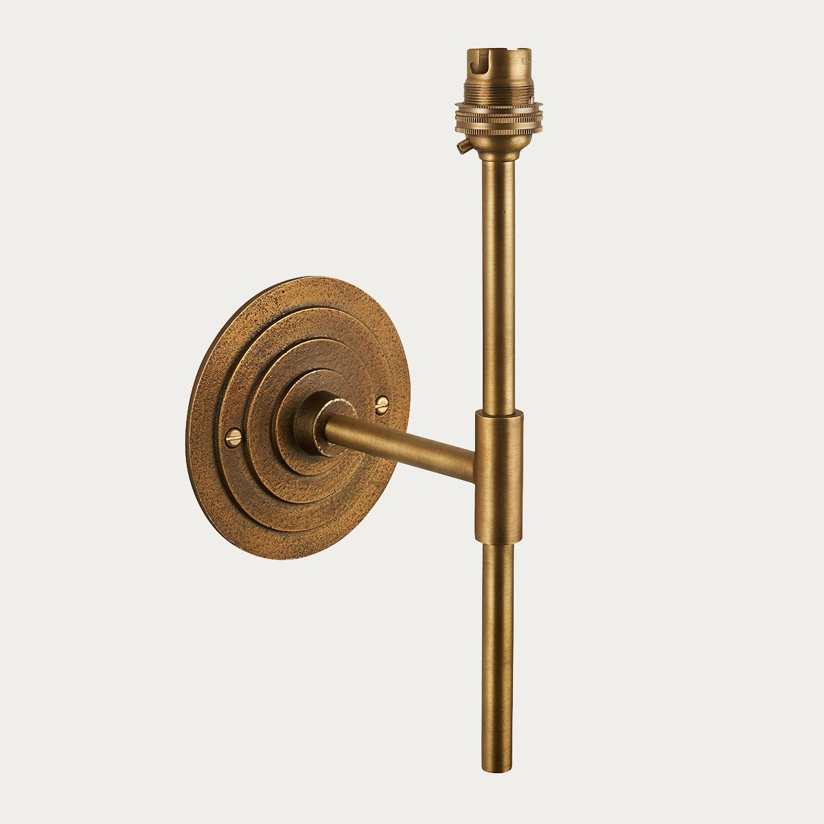 Radial Alto Vintage Wall Light in Antique Brass and Artisan Sand Casting