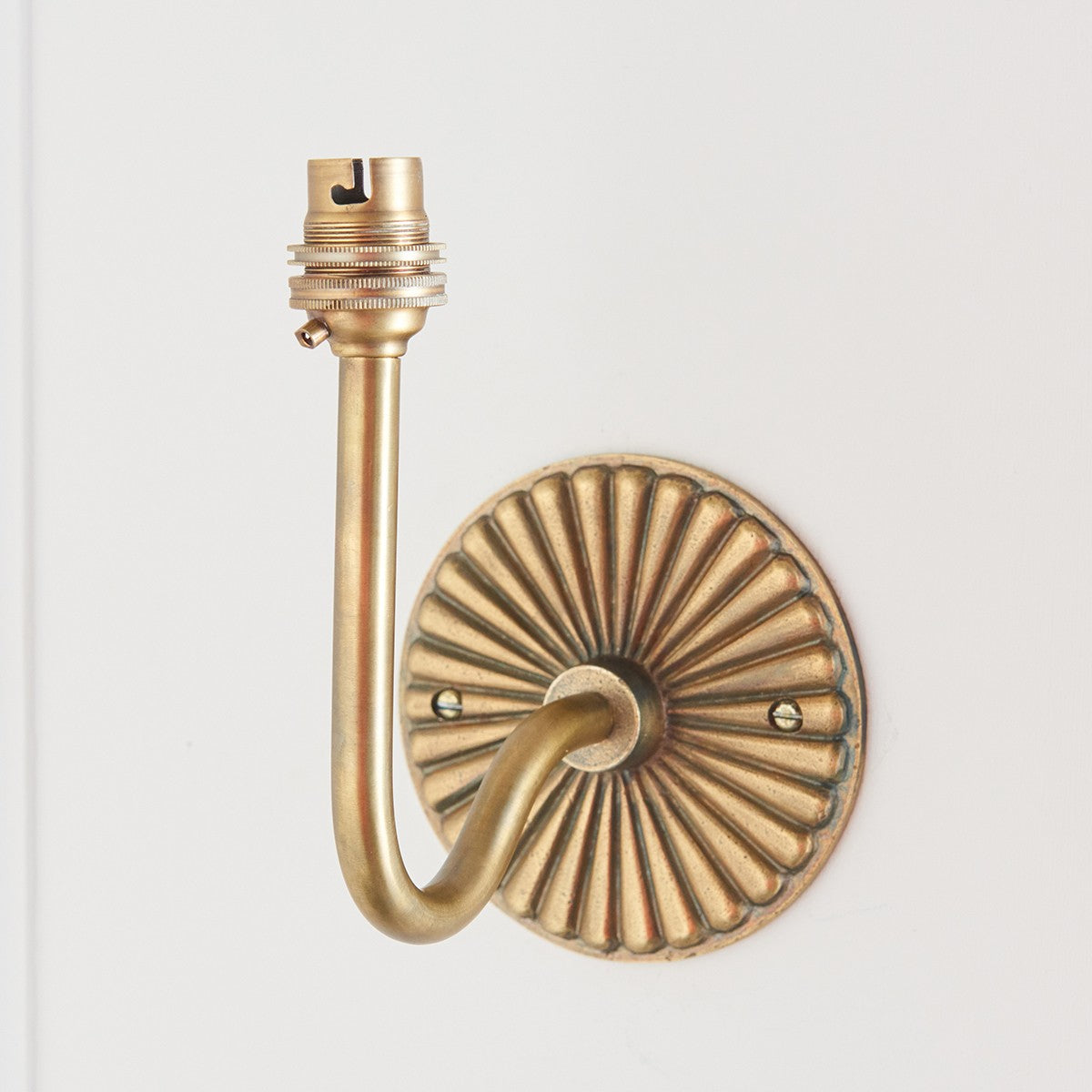 Dalara Crane Vintage Wall Light in Antique Brass with Artisan Sand Casting