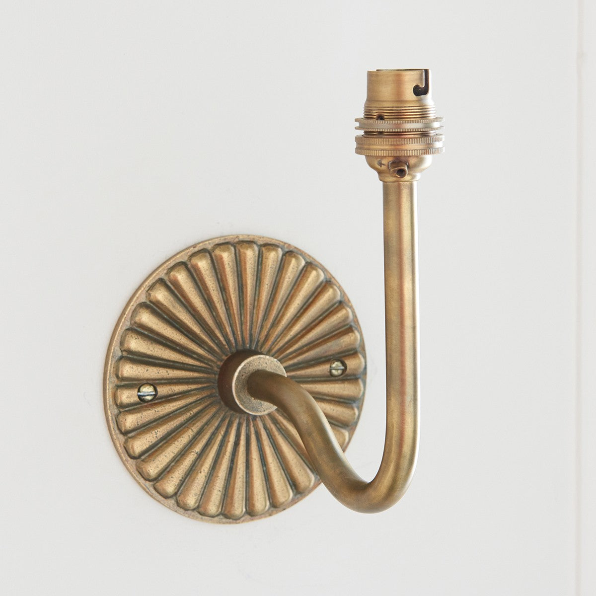 Dalara Crane Vintage Wall Light in Antique Brass with Artisan Sand Casting