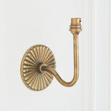 Dalara Crane Vintage Wall Light in Antique Brass with Artisan Sand Casting