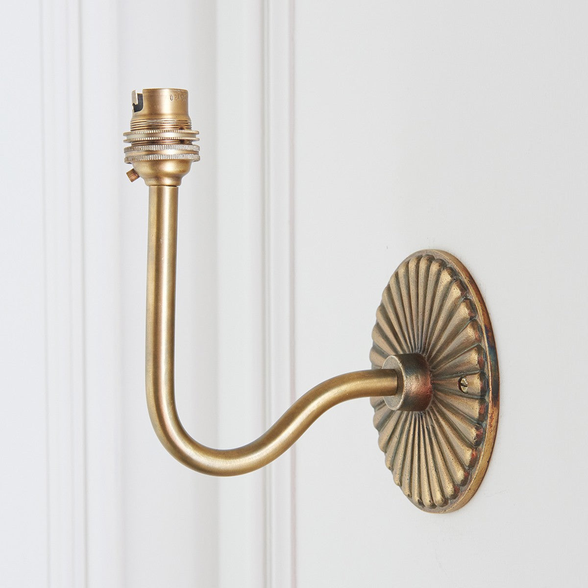 Dalara Crane Vintage Wall Light in Antique Brass with Artisan Sand Casting