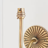 Dalara Crane Vintage Wall Light in Antique Brass with Artisan Sand Casting