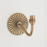 Dalara Curva Sconce Wall Lighting Fixture in Antique Brass with Artisan Sand Casting