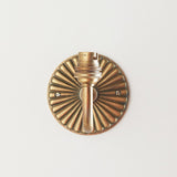 Dalara Curva Sconce Wall Lighting Fixture in Antique Brass with Artisan Sand Casting