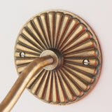 Dalara Curva Sconce Wall Lighting Fixture in Antique Brass with Artisan Sand Casting