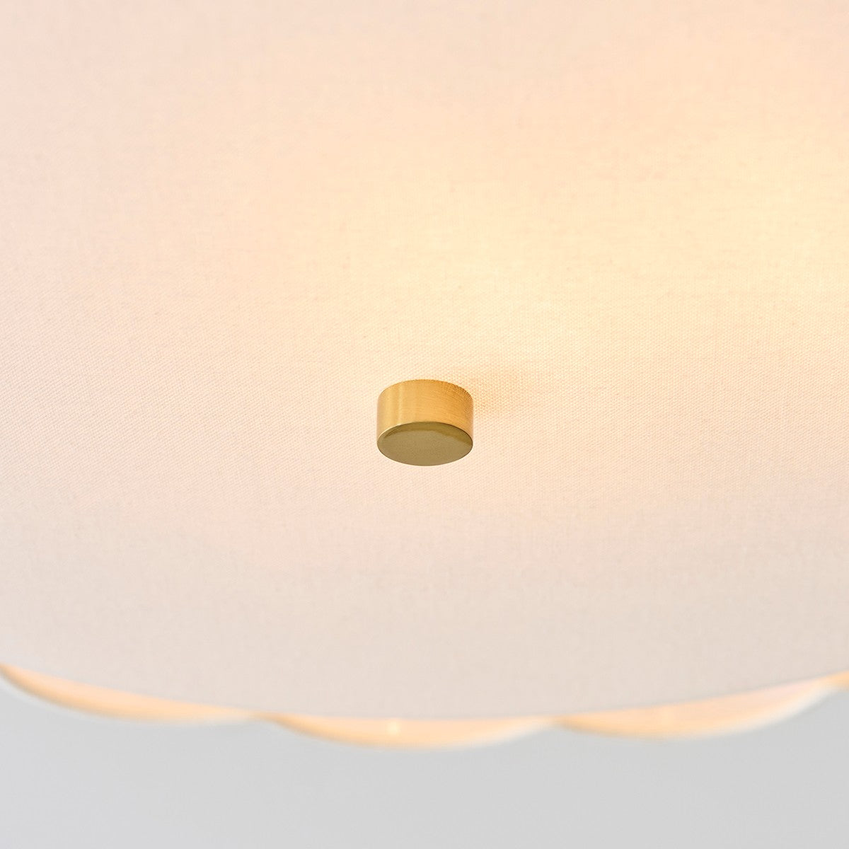 Serena 2 Light Flush Mount Ceiling Light with Cream Lamp Shade