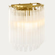 Montrelle Brass Wall Light with Ribbed Glass Lamp Shades