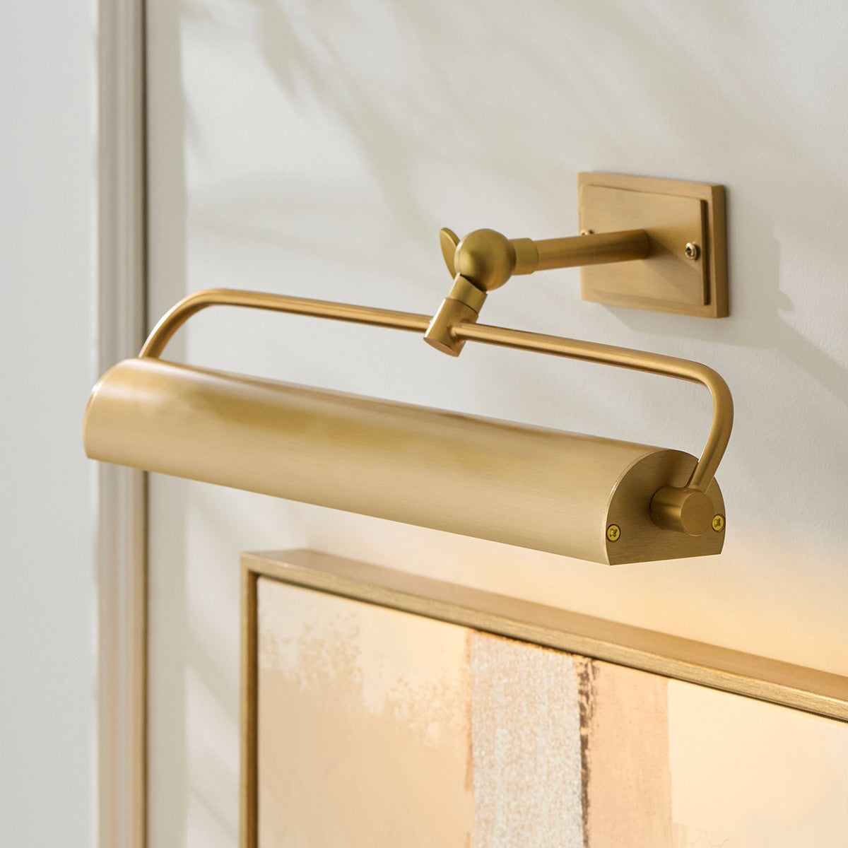 Naveen Rechargeable Picture Light in Warm Brass