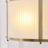 Radley 3 Light Antique Brass Ceiling Lamp with Frosted Ribbed Glass