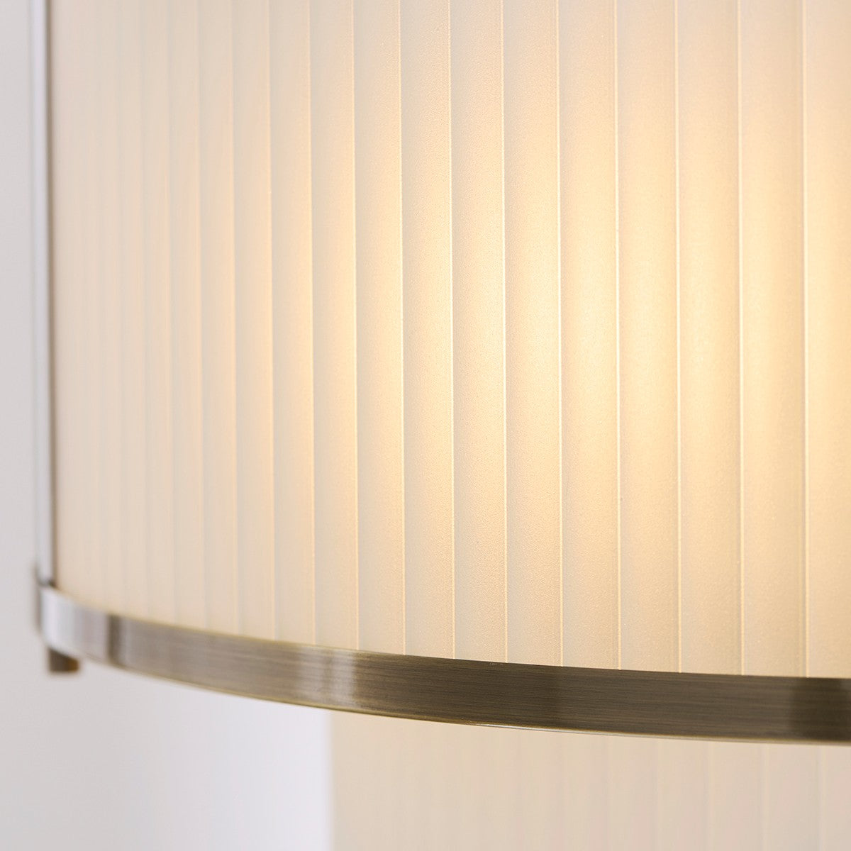 Radley 5 Light Antique Brass Ceiling Lamp with Frosted Ribbed Glass