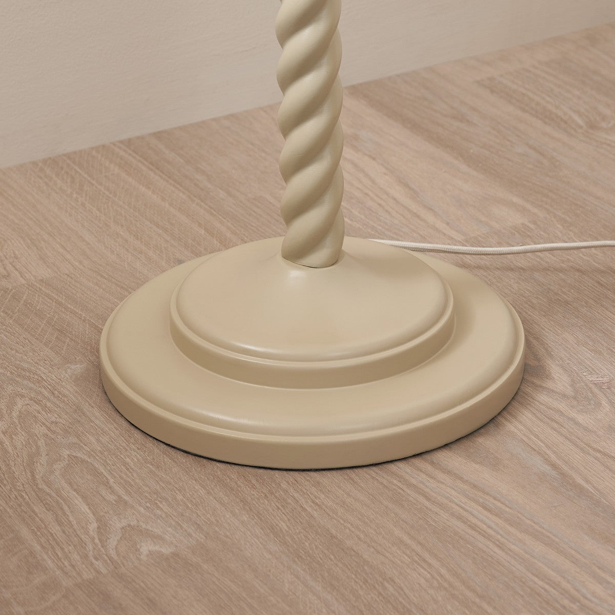 Satin Almond White Paint & Antique Brass Plate
