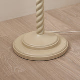 Satin Almond White Paint & Antique Brass Plate