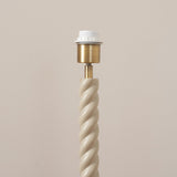 Satin Almond White Paint & Antique Brass Plate