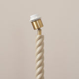 Satin Almond White Paint & Antique Brass Plate