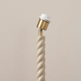 Satin Almond White Paint & Antique Brass Plate