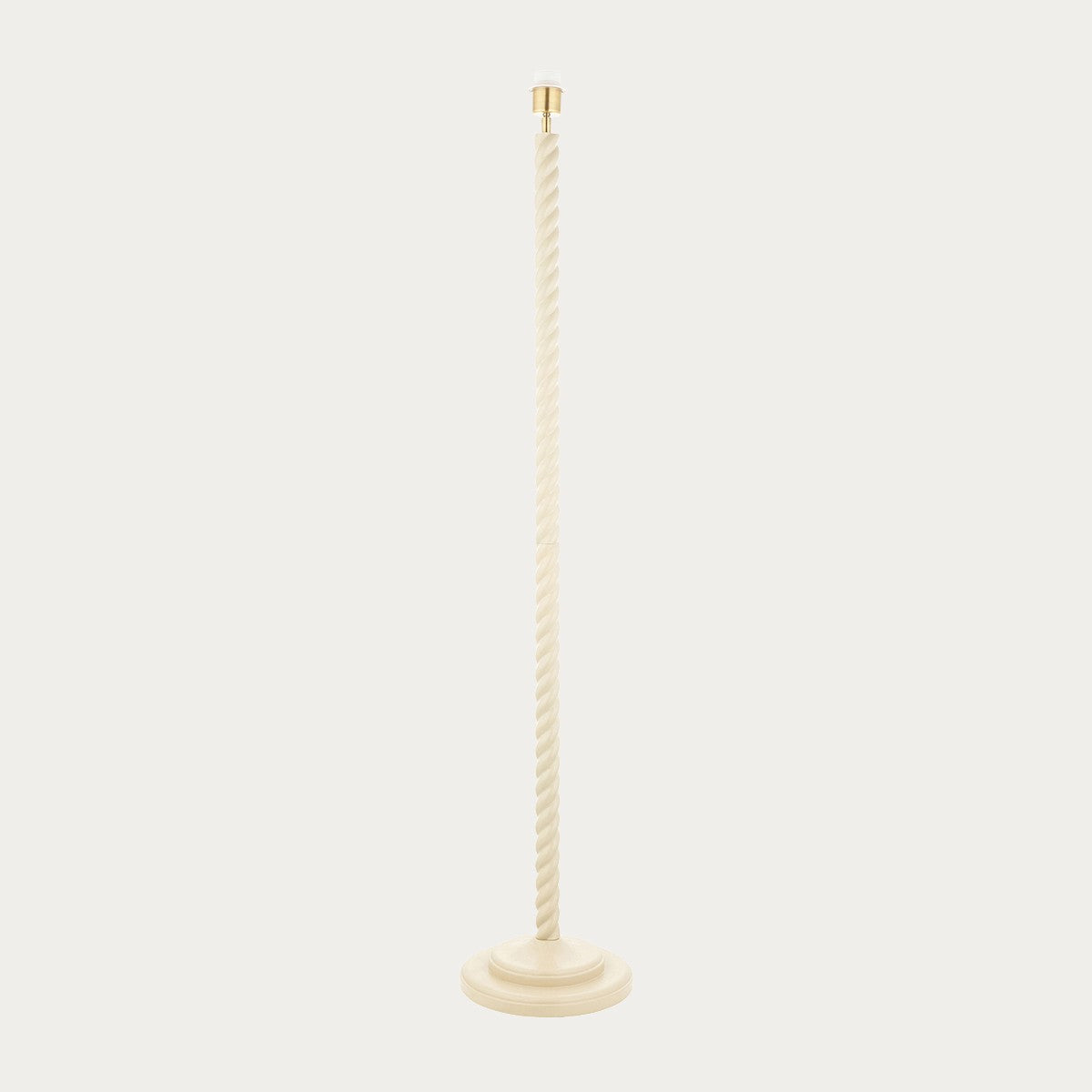 Satin Almond White Paint & Antique Brass Plate