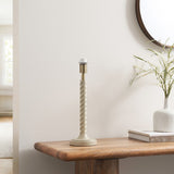 Satin Almond White Paint & Antique Brass Plate