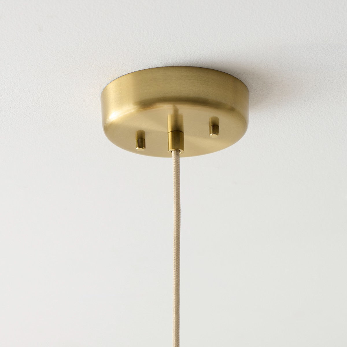 Ivetta Scalloped Shade Vintage Pendant Light in Brushed Brass