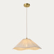 Ivetta Scalloped Shade Vintage Pendant Light in Brushed Brass
