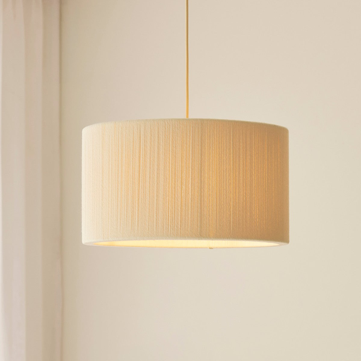 Joseph Ceiling Light Fitting with Cream Lamp Shade