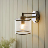 Radley Wall Lamp with Ribbed Glass and Antique Brass