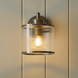 Radley Wall Lamp with Ribbed Glass and Antique Brass