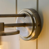 Radley Wall Lamp with Ribbed Glass and Antique Brass