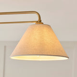 Wallmere 3 Light Semi Flush Mount Ceiling Light with Linen Lampshade