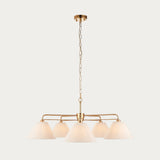 Wallmere 5 Light Pendant Light with Linen Lampshades