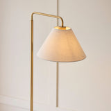 Wallmere Modern Floor Lamp with Antique Brass Finish and